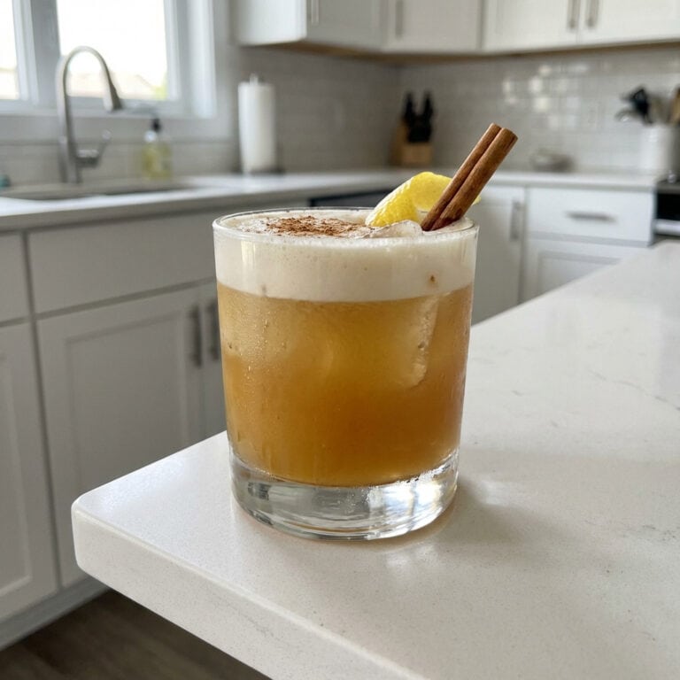 Cinnamon Maple Whiskey Sour Cocktail Recipe