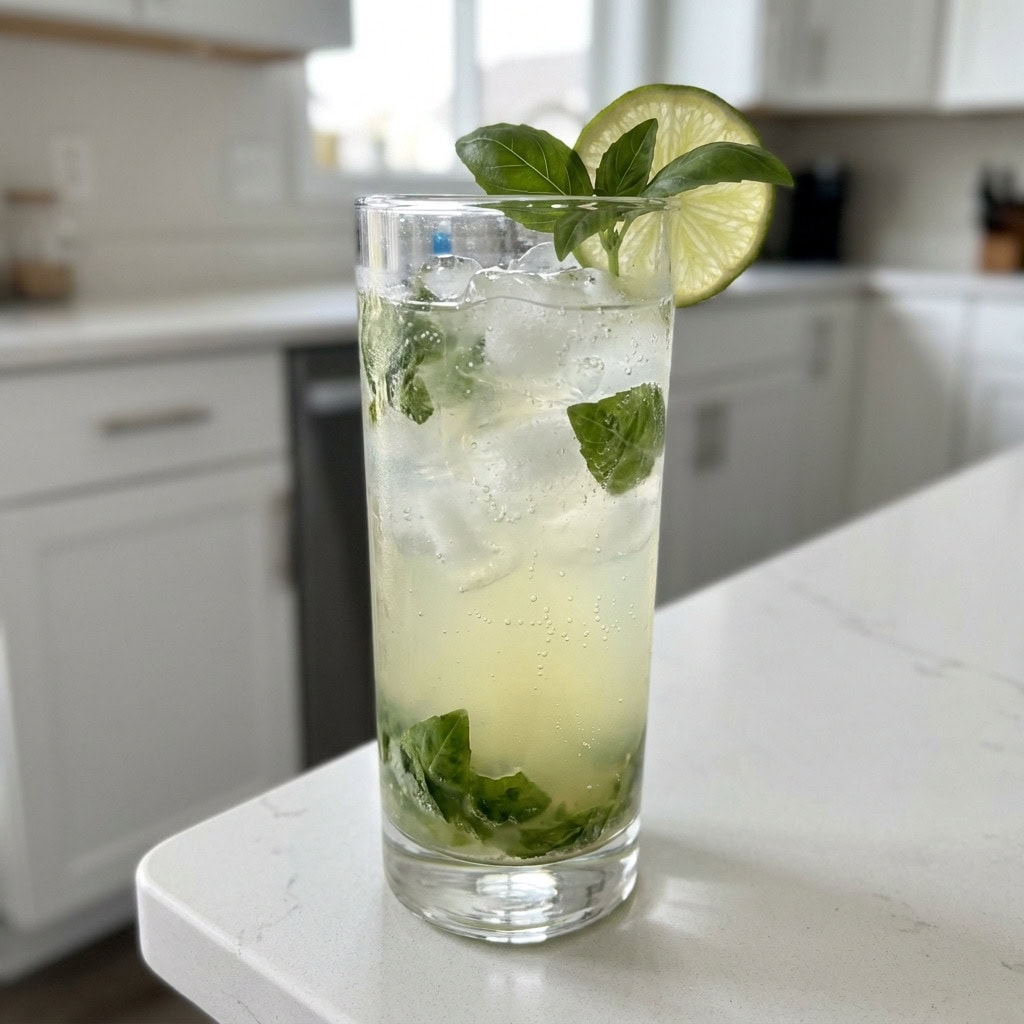 Citrus Basil Cooler Mocktail Recipe