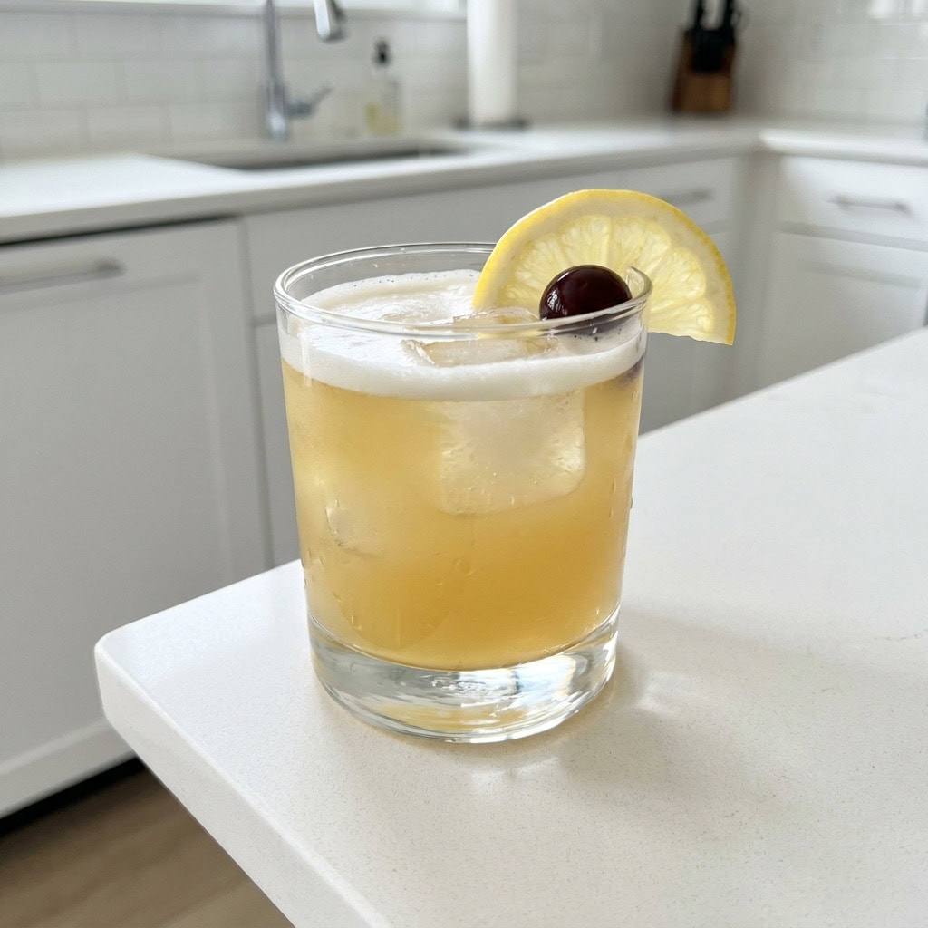 Classic Whiskey Sour Cocktail Recipe