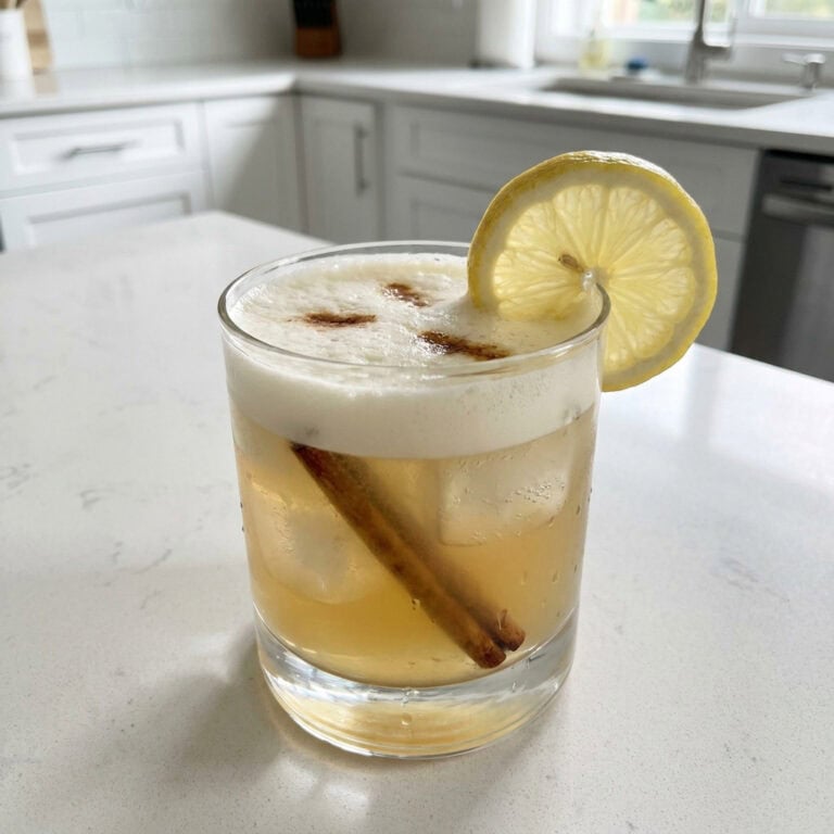 Classic Whiskey Sour With a Cinnamon Twist Cocktail Recipe