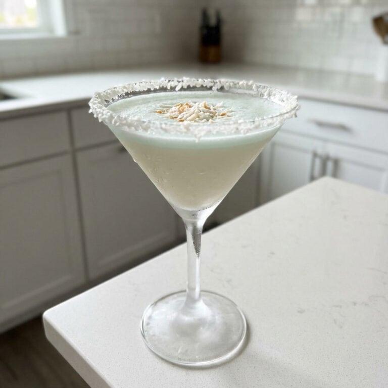 Coconut Peppermint Martini Cocktail Recipe