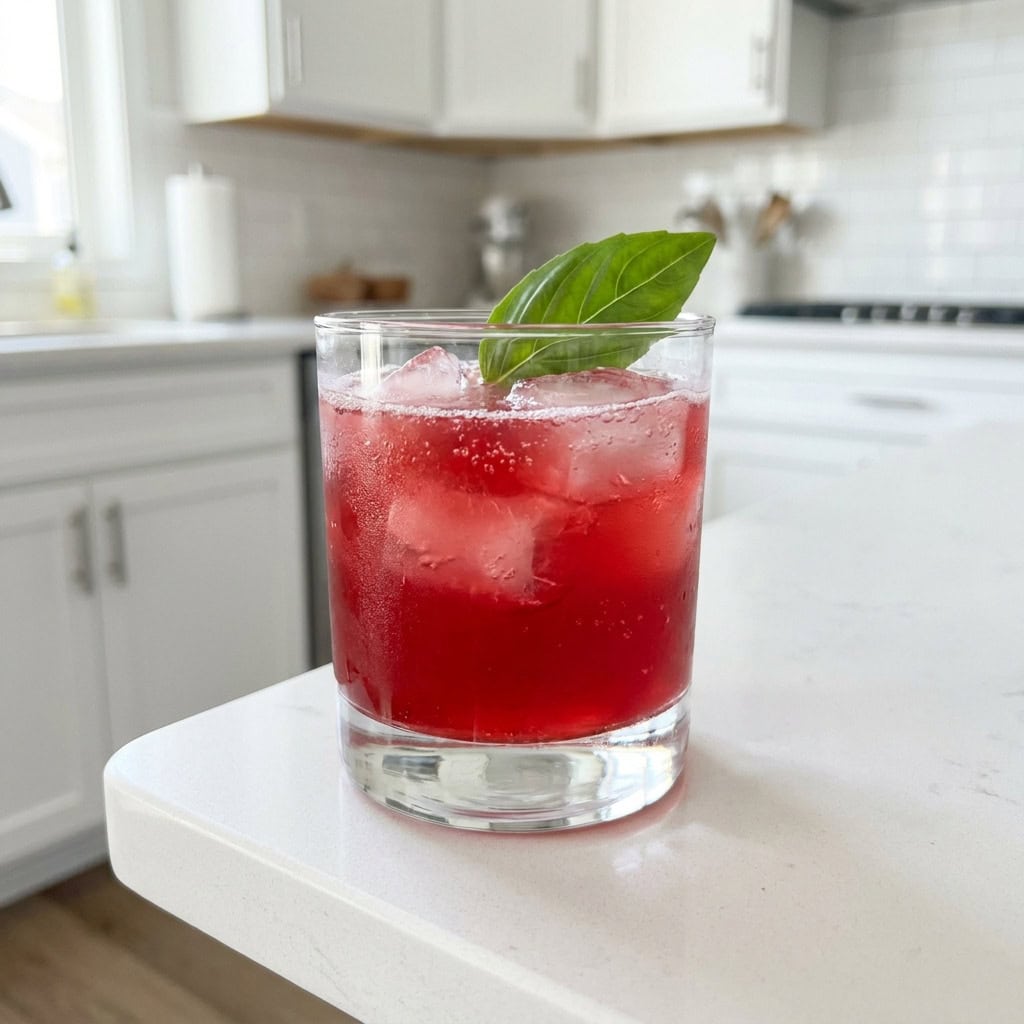 Cranberry Basil Smash Mocktail Recipe