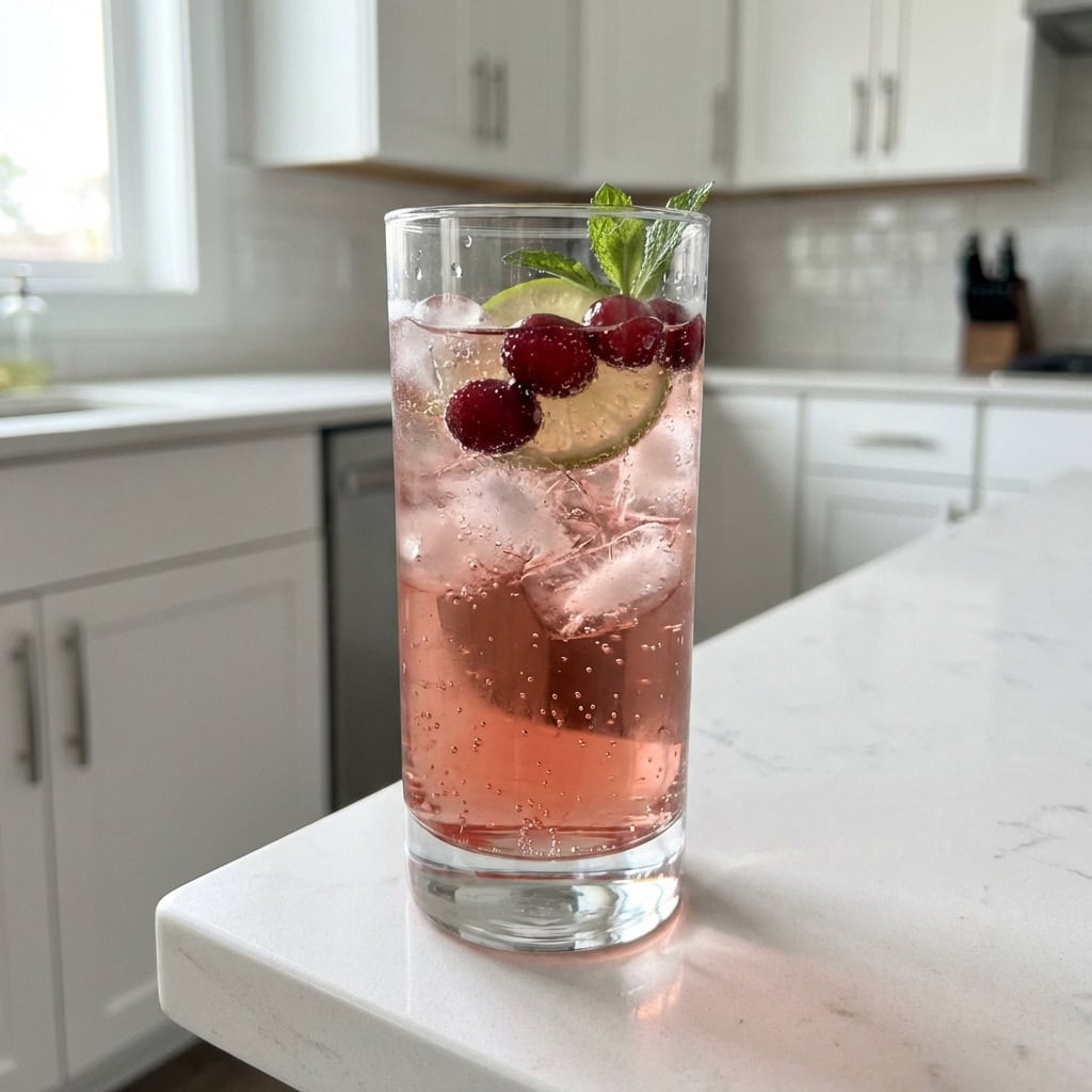 Cranberry Elderflower Spritz Cocktail Recipe