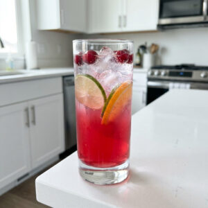 Cranberry Lime Agua Fresca Mocktail Recipe