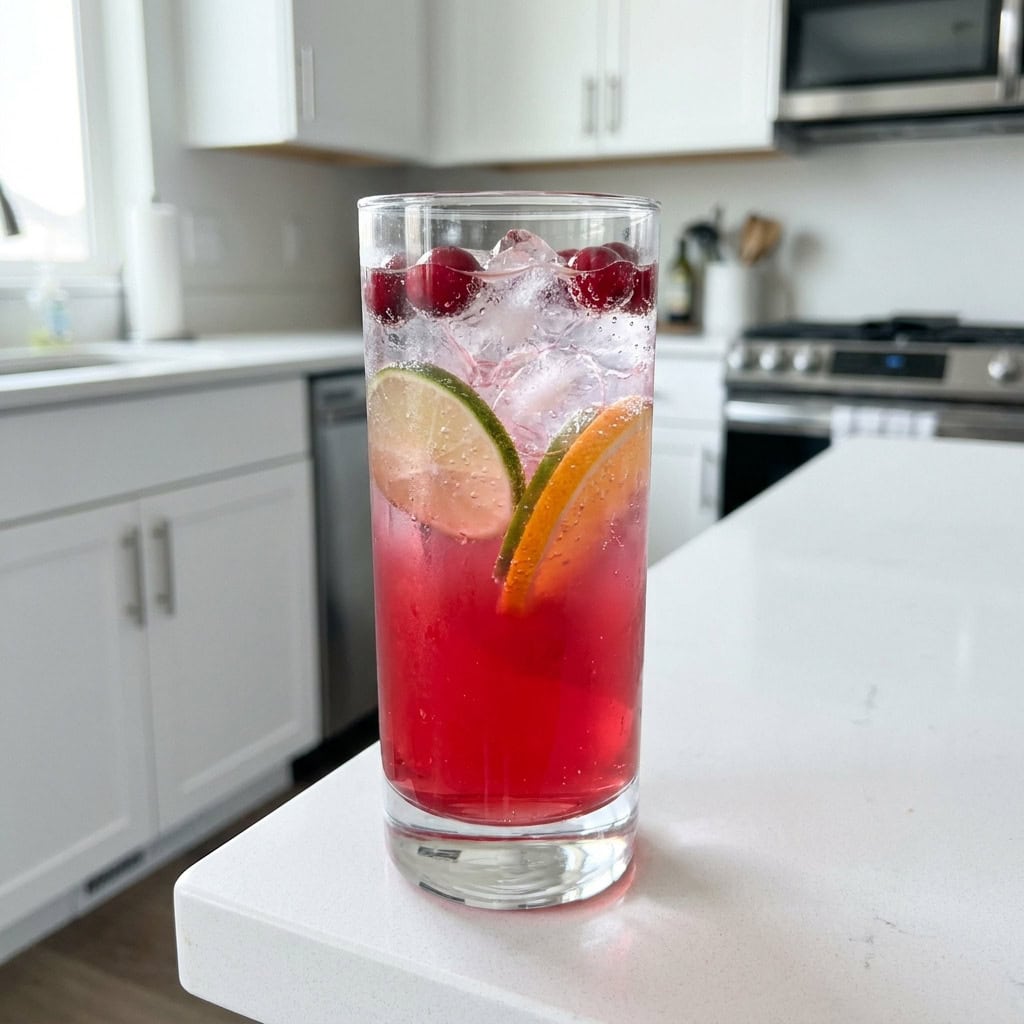 Cranberry Lime Agua Fresca Mocktail Recipe