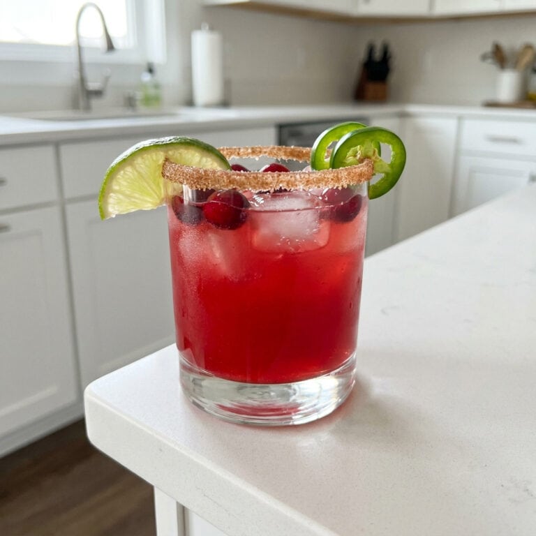 Cranberry Margarita With Jalapeno Cocktail Recipe