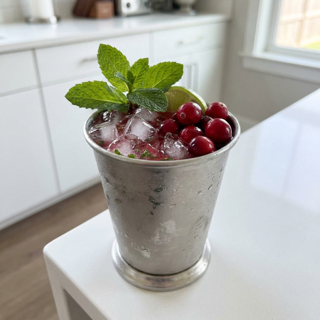 Cranberry Mint Julep Mocktail Recipe