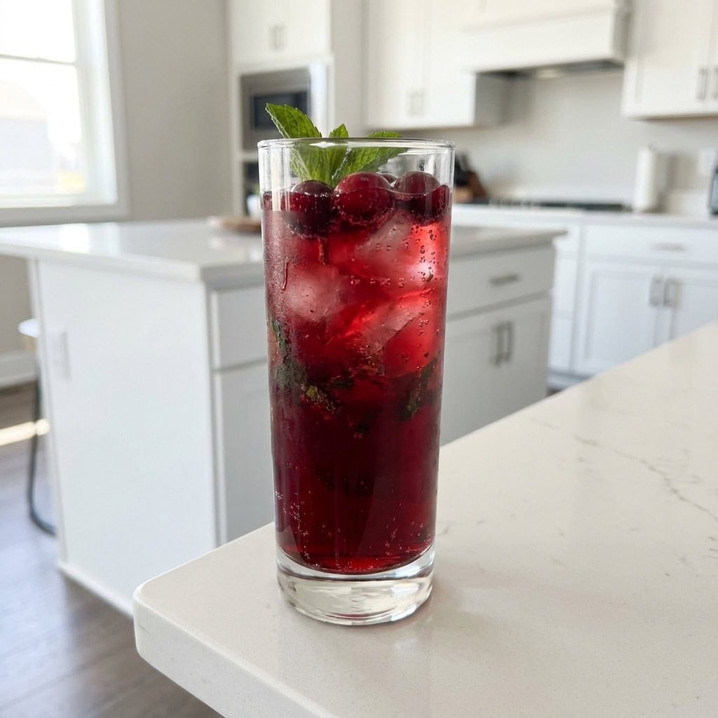 Cranberry Mint Mocktail Recipe
