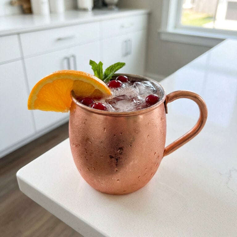 Cranberry Orange Moscow Mule Punch Cocktail Recipe