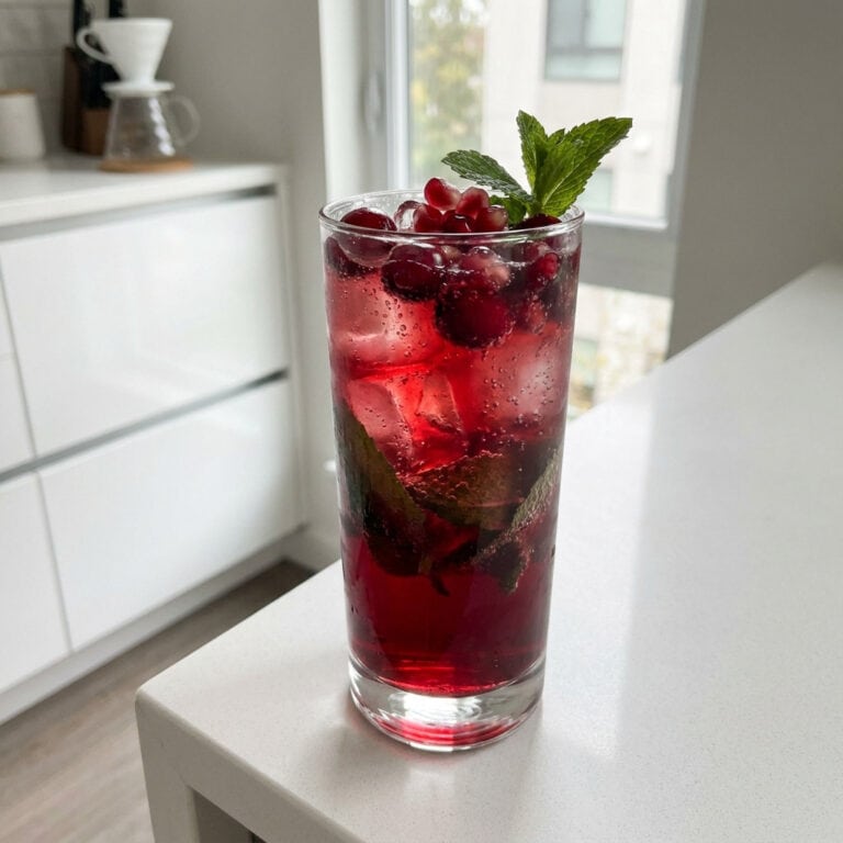 Cranberry Pomegranate Mojito Cocktail Recipe
