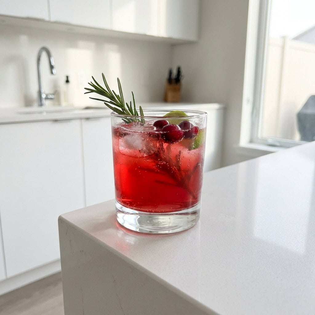 Cranberry Rosemary Gin Punch Cocktail Recipe