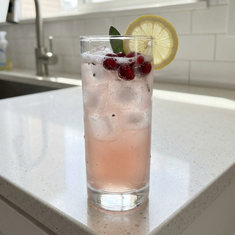 Cranberry Sage Gin Fizz Cocktail Recipe