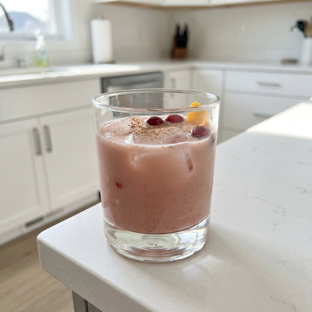 Cranberry Vodka Eggnog Cocktail Recipe