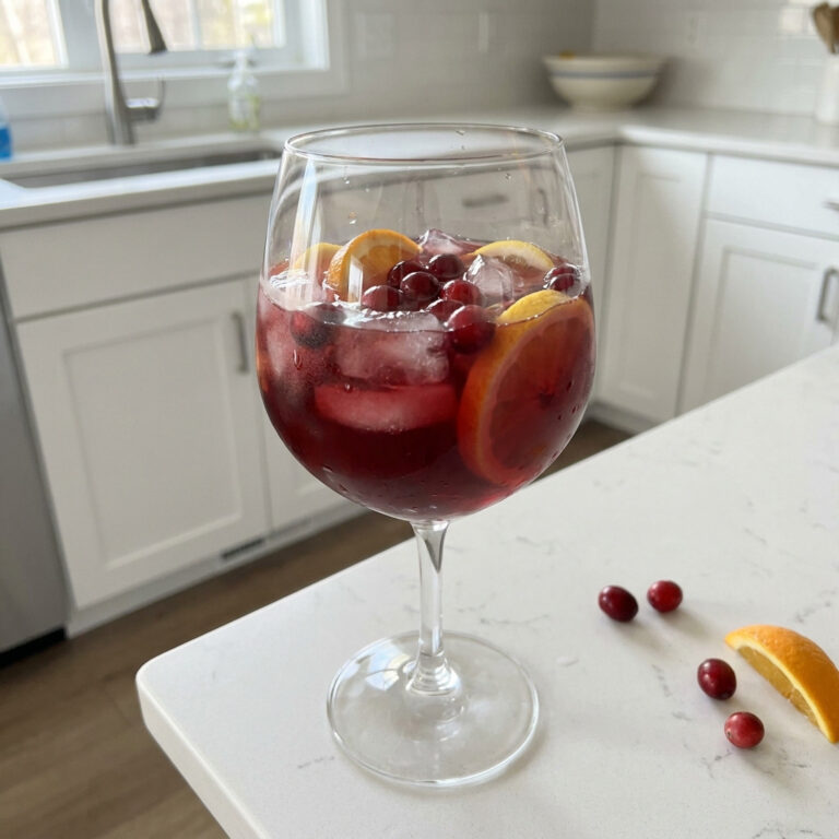 Cranberry Vodka Sangria Cocktail Recipe