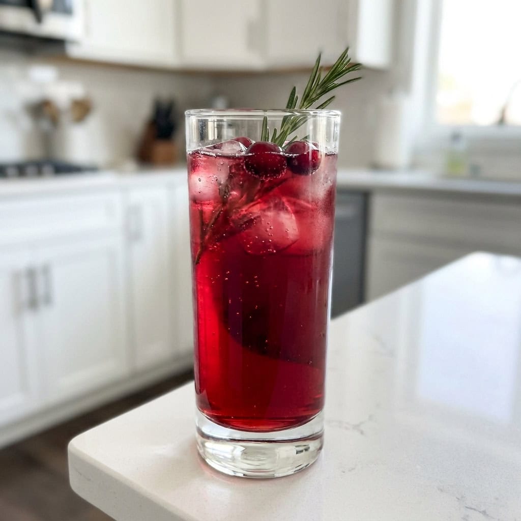 Cranberry Whiskey Fizz Cocktail Recipe