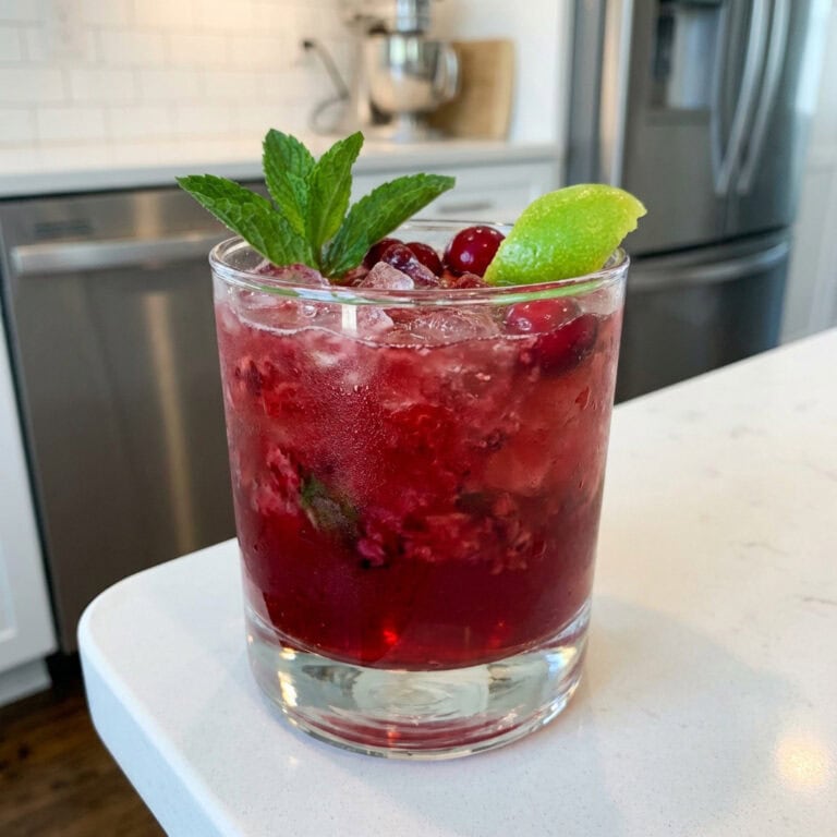 Cranberry Whiskey Smash Cocktail Recipe