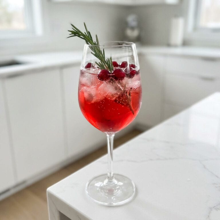 Cranberry and Rosemary Spritz Cocktail Recipe
