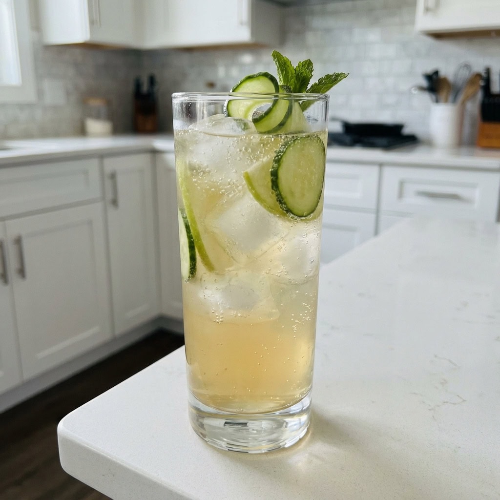 Cucumber Apple Sparkler Mocktail Recipe