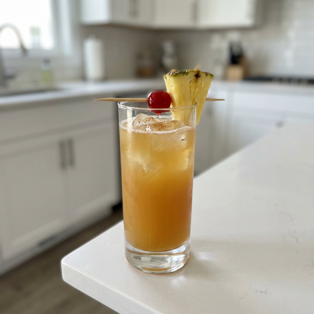 Dark Rum and Pineapple Juice Cocktail Recipe