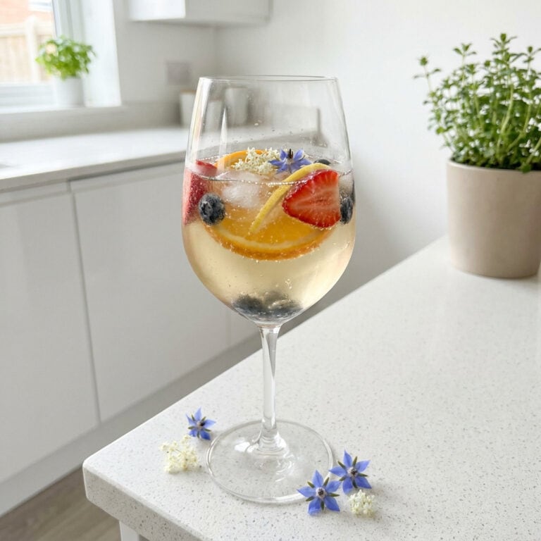 Elderflower White Wine Sangria Cocktail Recipe