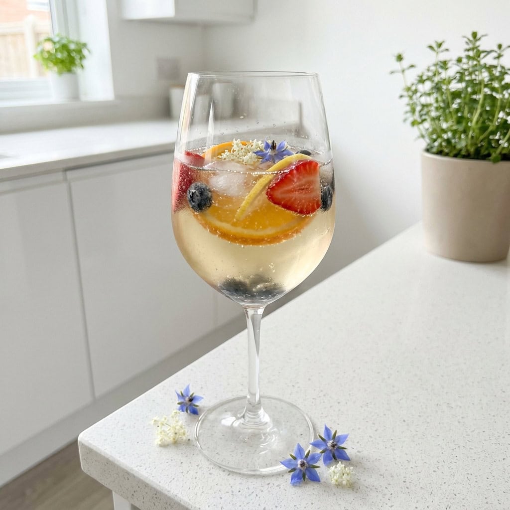 Elderflower White Wine Sangria Cocktail Recipe