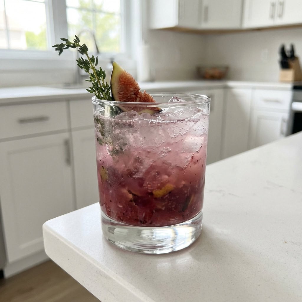 Fig and Thyme Vodka Smash Cocktail Recipe