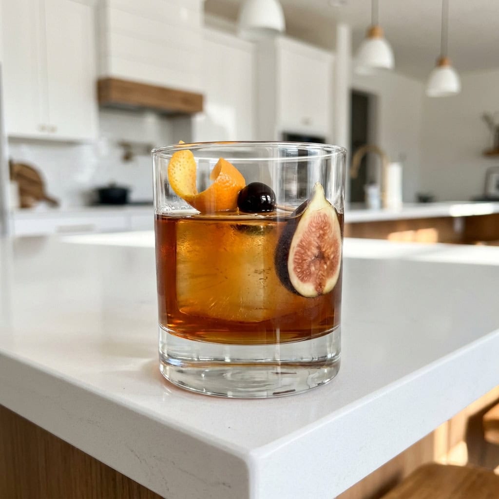 Fig and Walnut Old Fashioned Cocktail Recipe