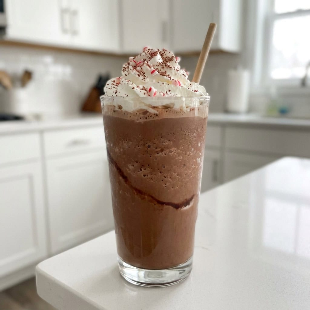 Frozen Peppermint Hot Chocolate Cocktail Recipe