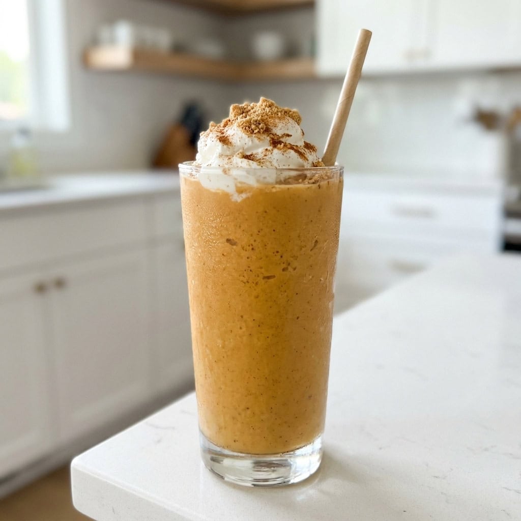Frozen Pumpkin Yogurt Shake Mocktail Recipe
