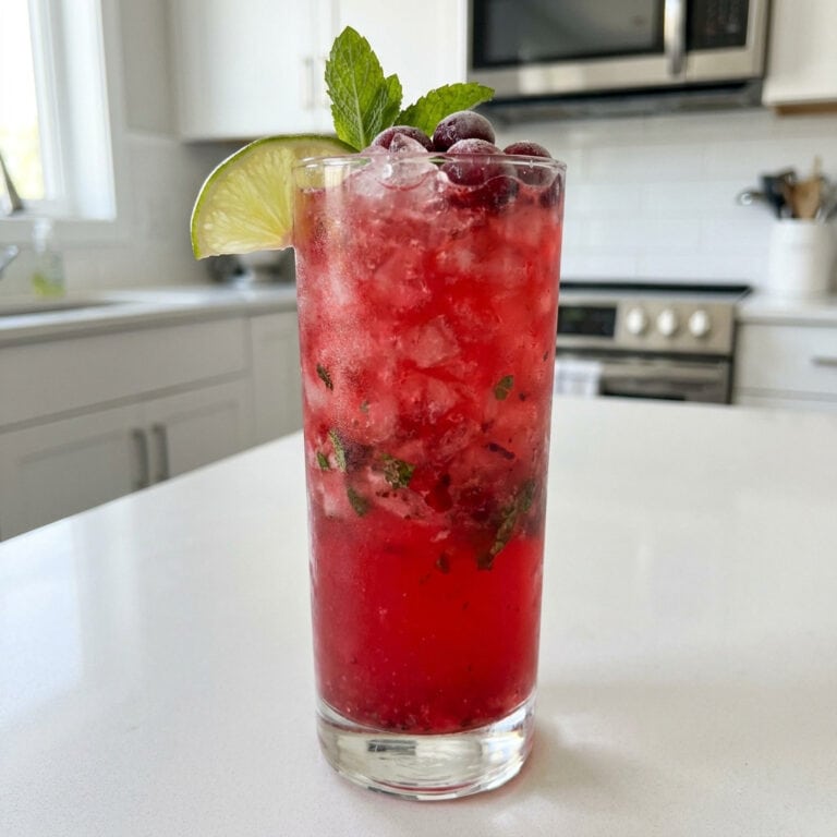 Ginger Cranberry Smash Mocktail Recipe