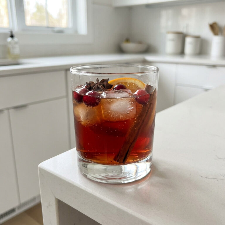 Gingerbread Spiced Rum Punch Cocktail Recipe