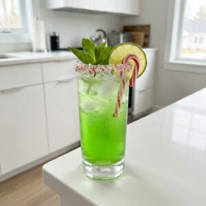 Grinch Candy Cane Cooler Cocktail Recipe