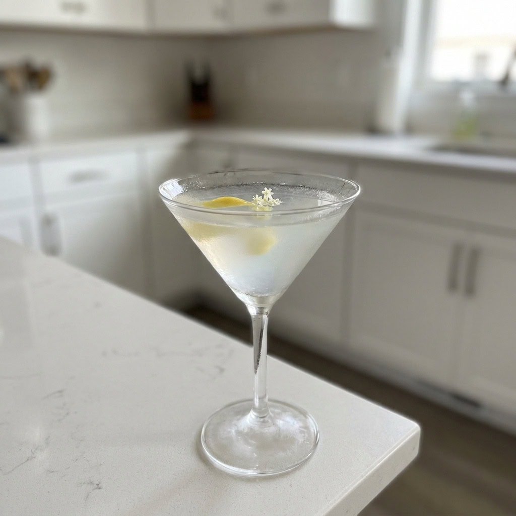 Holiday Elderflower Martini Cocktail Recipe