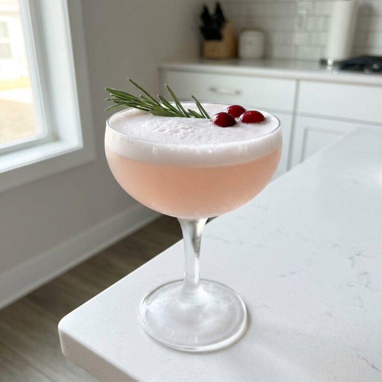 Holiday Gin Fizz Cocktail Recipe
