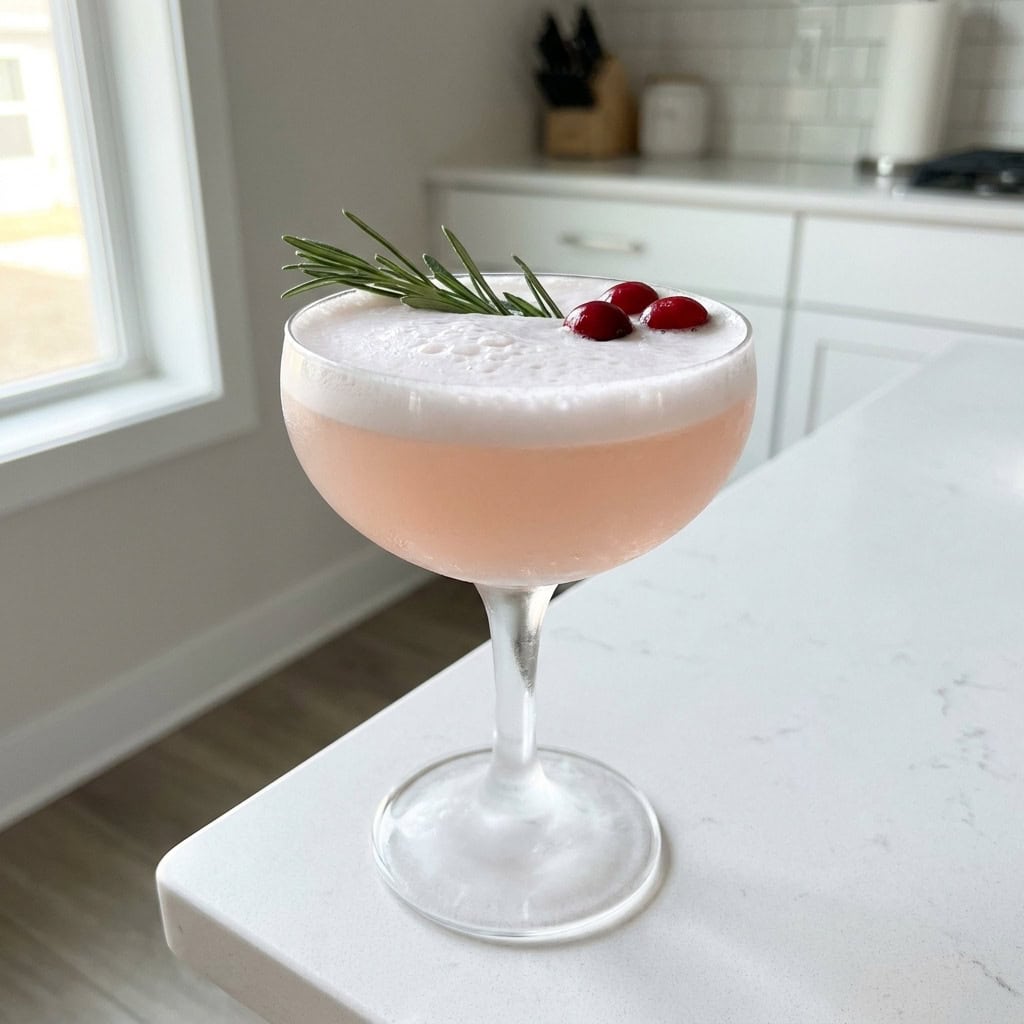 Holiday Gin Fizz Cocktail Recipe