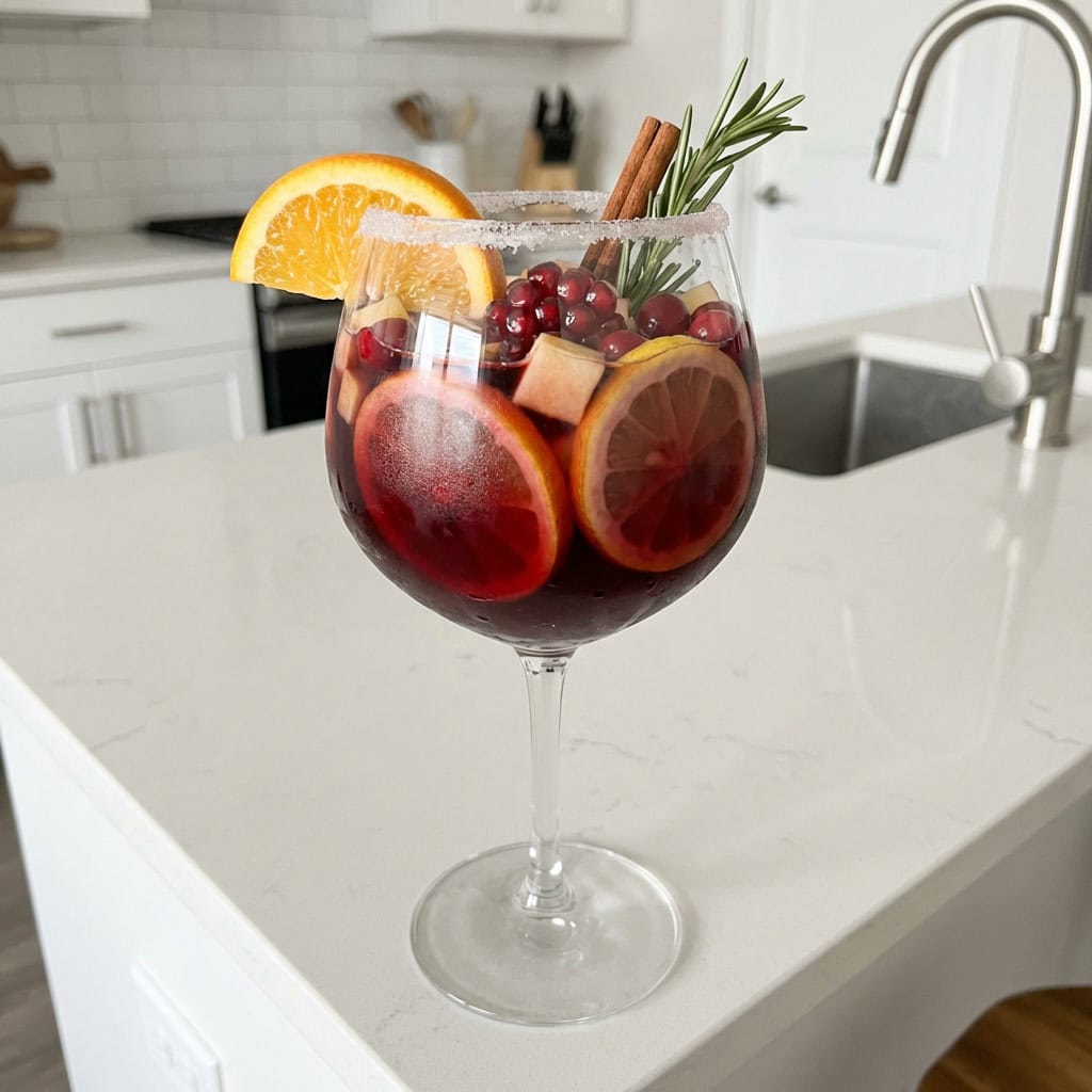 Holiday Pomegranate Sangria Cocktail Recipe