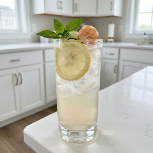 Lemon Basil Prawn Collins Cocktail Recipe