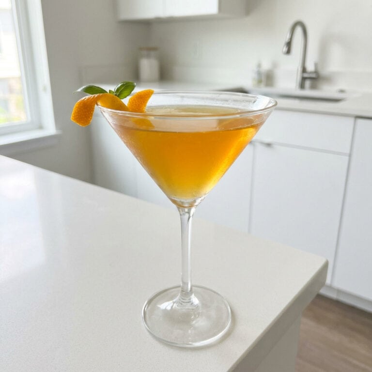 Orange Basil Martini Cocktail Recipe