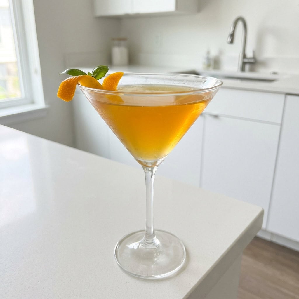 Orange Basil Martini Cocktail Recipe