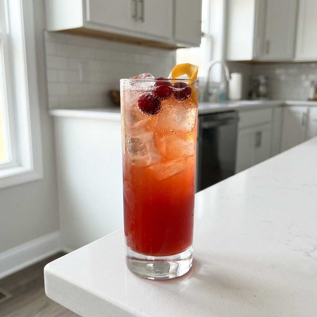 Orange Cranberry Gin Fizz Cocktail Recipe