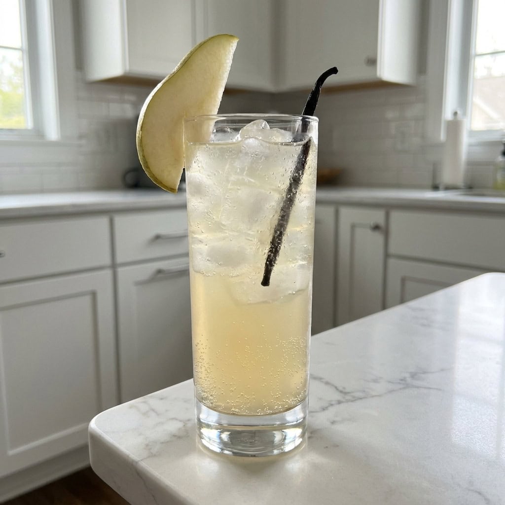 Pear Vanilla Collins Cocktail Recipe