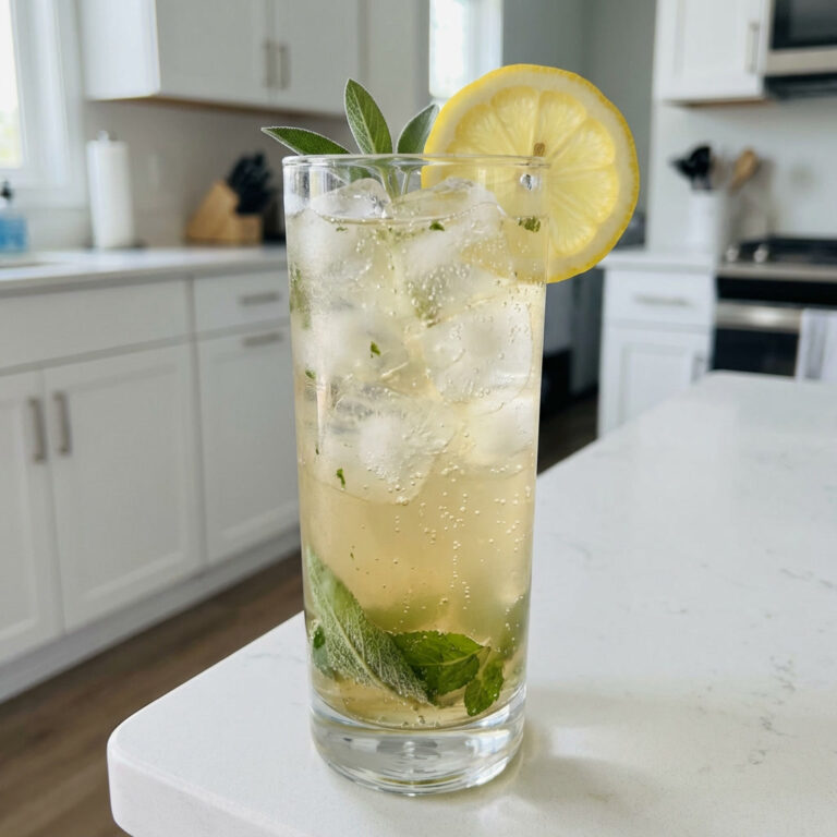 Pear and Sage Fizz Mocktail Recipe