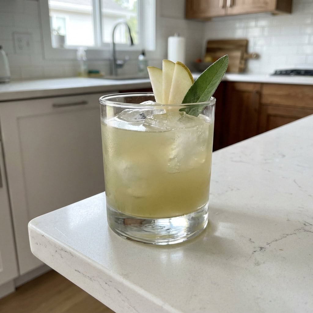 Pear and Sage Gimlet Cocktail Recipe
