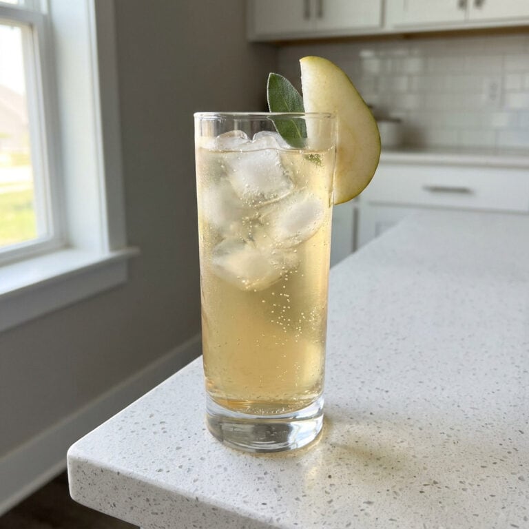 Pear and Sage Spritzer Mocktail Recipe