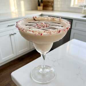Peppermint Bark Margarita Cocktail Recipe