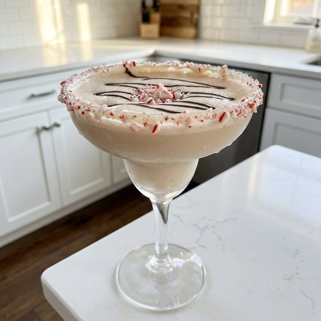 Peppermint Bark Margarita Cocktail Recipe
