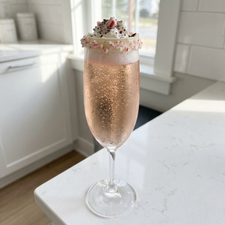 Peppermint Bark Mimosa Cocktail Recipe