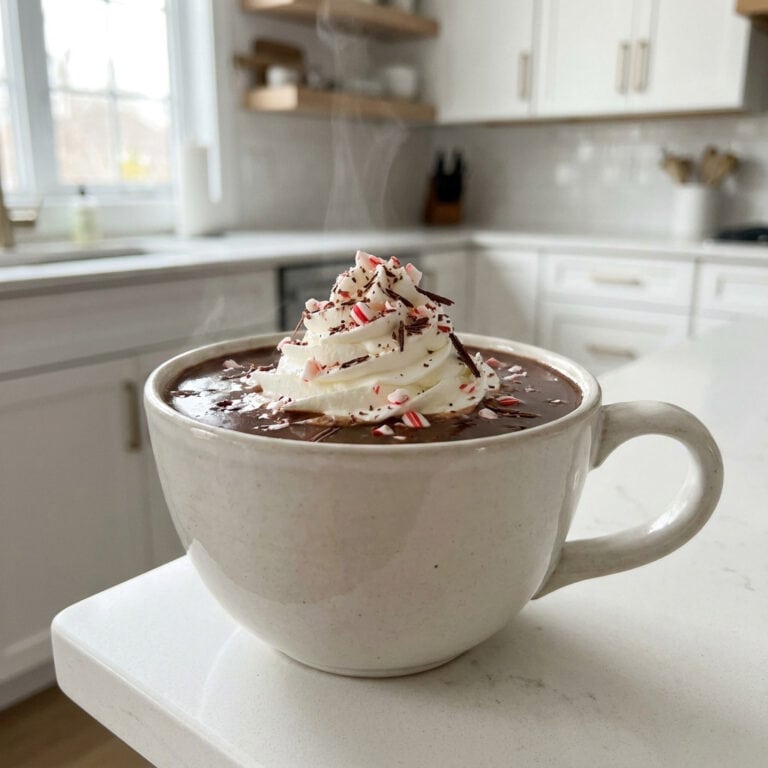 Peppermint Whiskey Hot Chocolate Cocktail Recipe