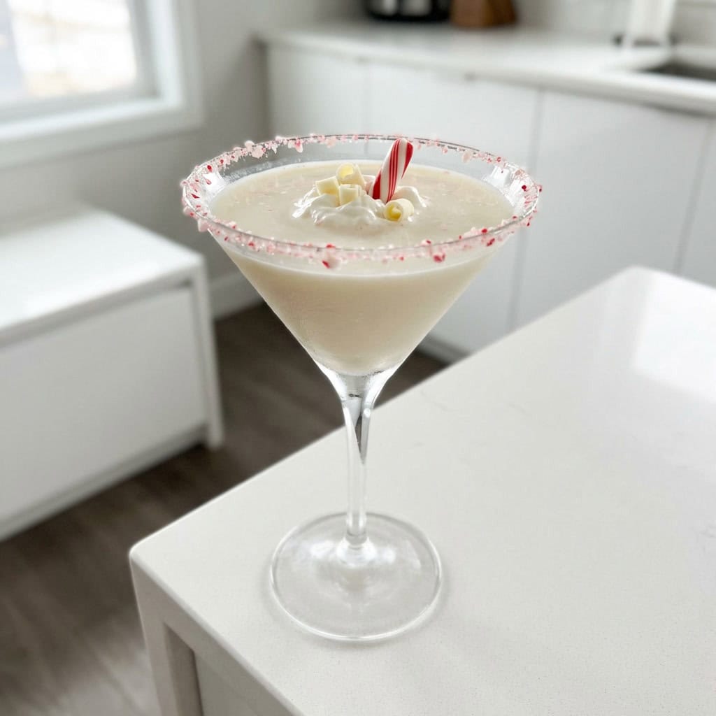 Peppermint White Chocolate Martini Cocktail Recipe