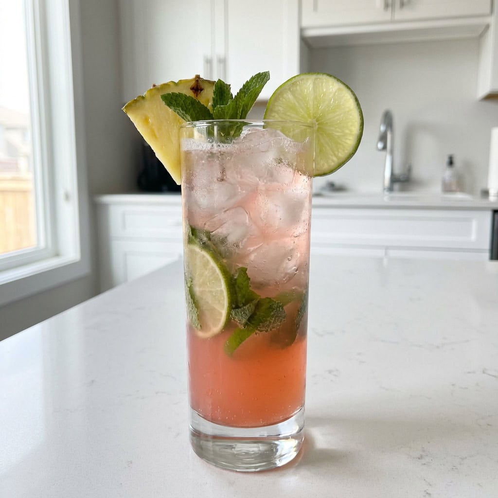 Pink Pineapple Mojito Cocktail Recipe